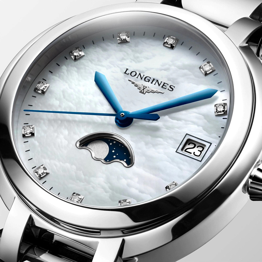 Часы Longines PrimaLuna L8.116.4.87.6 — кварцевые, металл сталь