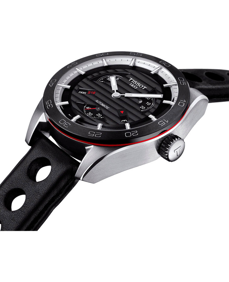 Часы Tissot PRS 516 Automatic Small Second T100.428.16.051.00 — кожаный, мужские