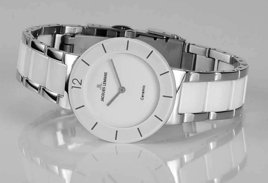 Часы Jacques Lemans High Tech Ceramic 42-3B — кварцевые, металл сталь