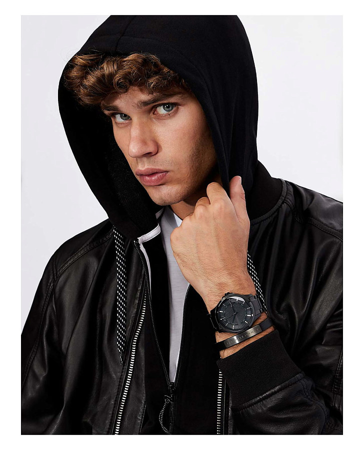 Часы Armani Exchange Hampton AX7101 — мужские, сталь с ip покрытием
