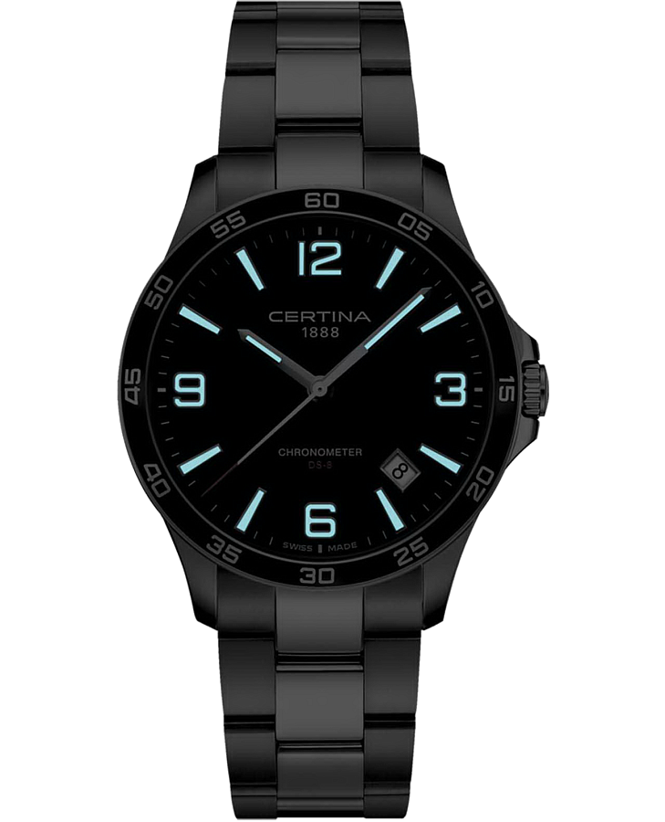 Часы Certina DS-8 C033.851.11.057.00 — кварцевые, сталь металл