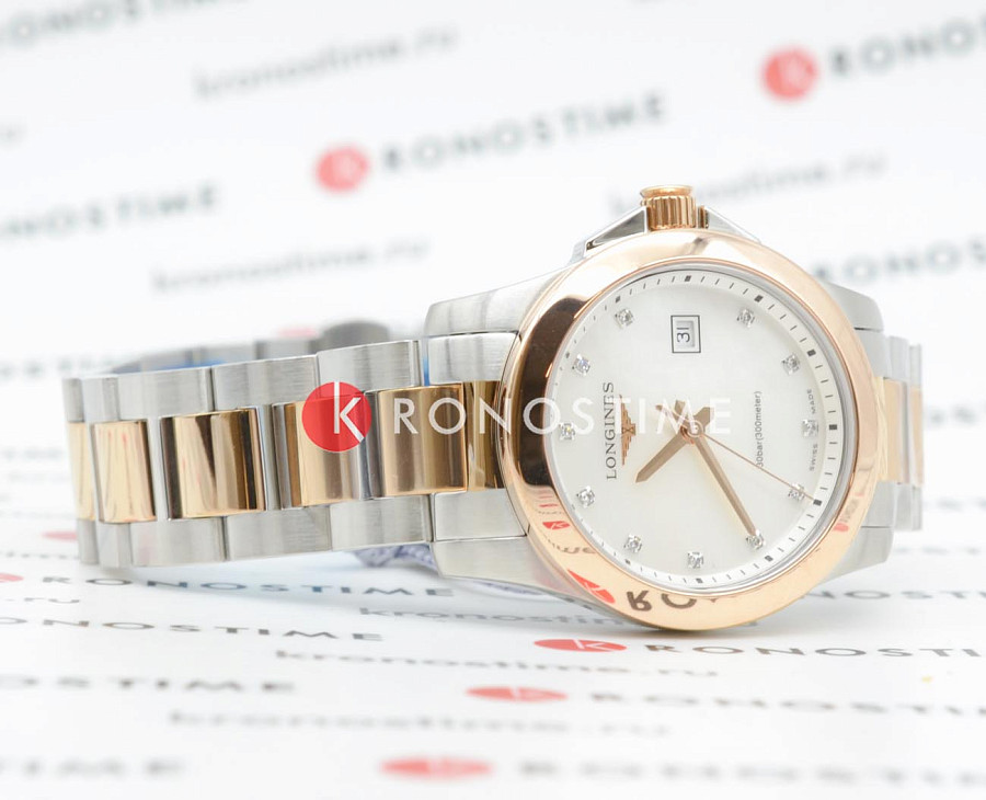Часы Longines Conquest L3.376.3.88.7 — сталь c pvd покрытием, женские
