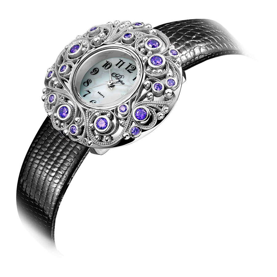 Часы УЧЗ Flora 1143S-B6L2 Ариадна — кварцевые, латунь