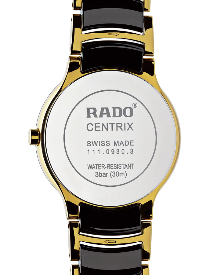 Часы Rado Centrix Diamonds R30930712 — кварцевые, сталь металл керамика