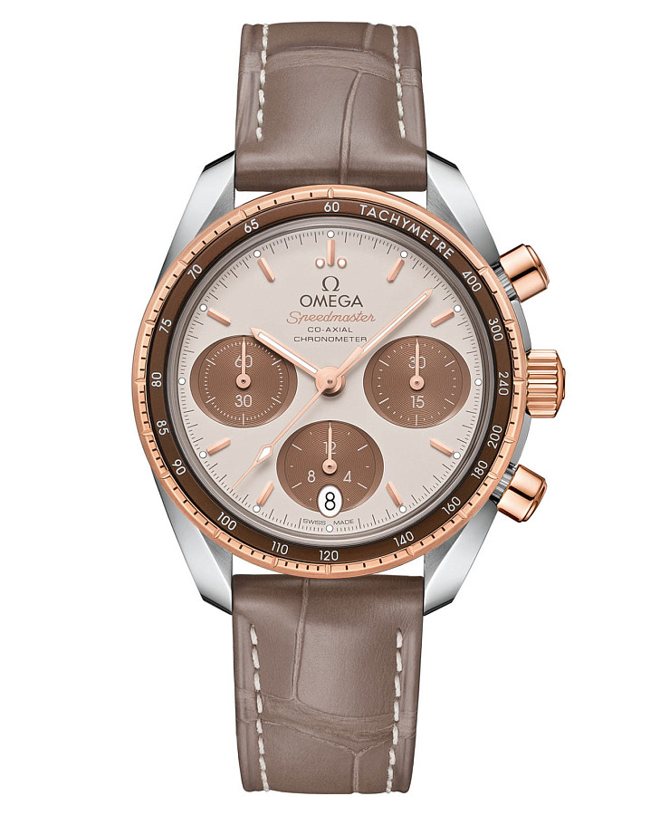 Часы Omega Speedmaster 38 324.23.38.50.02.002 — женские, бежевый