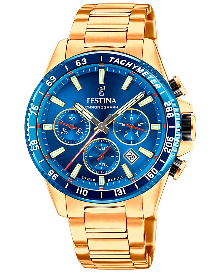 Часы Festina Timeless Chrono F20634/3 — мужские, синий