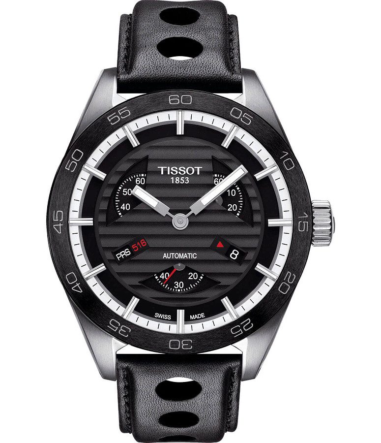 Часы Tissot PRS 516 Automatic Small Second T100.428.16.051.00 — мужские, черный