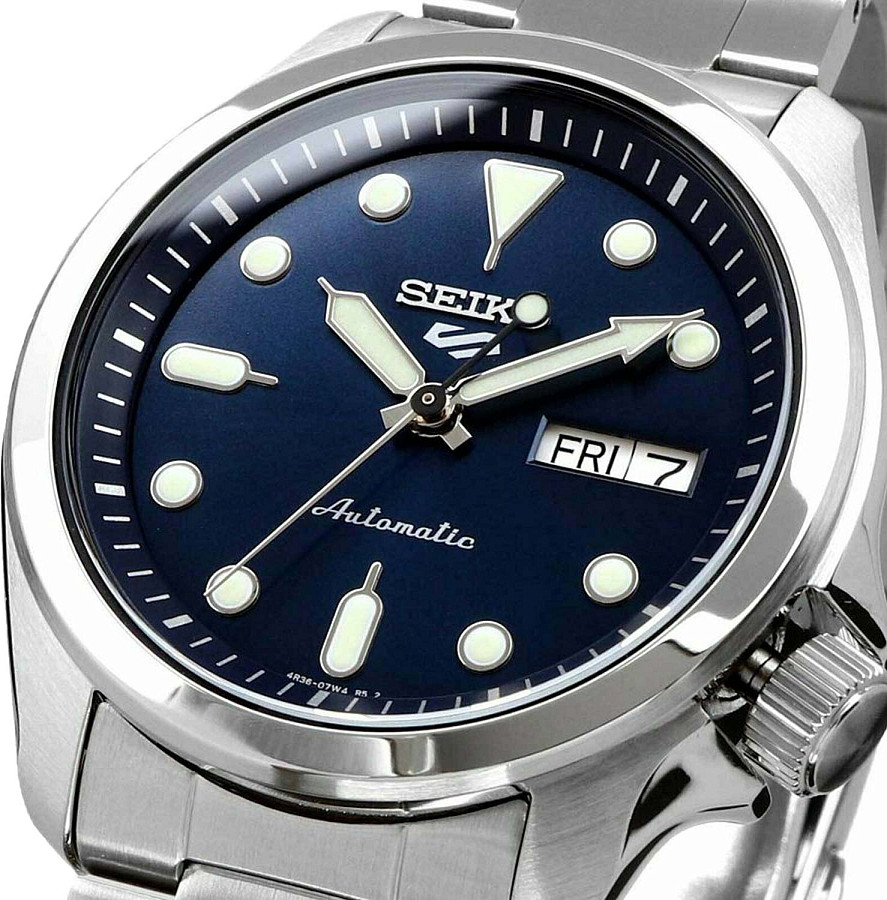 Часы Seiko 5 Sports SRPE53K1 — синий, сталь металл
