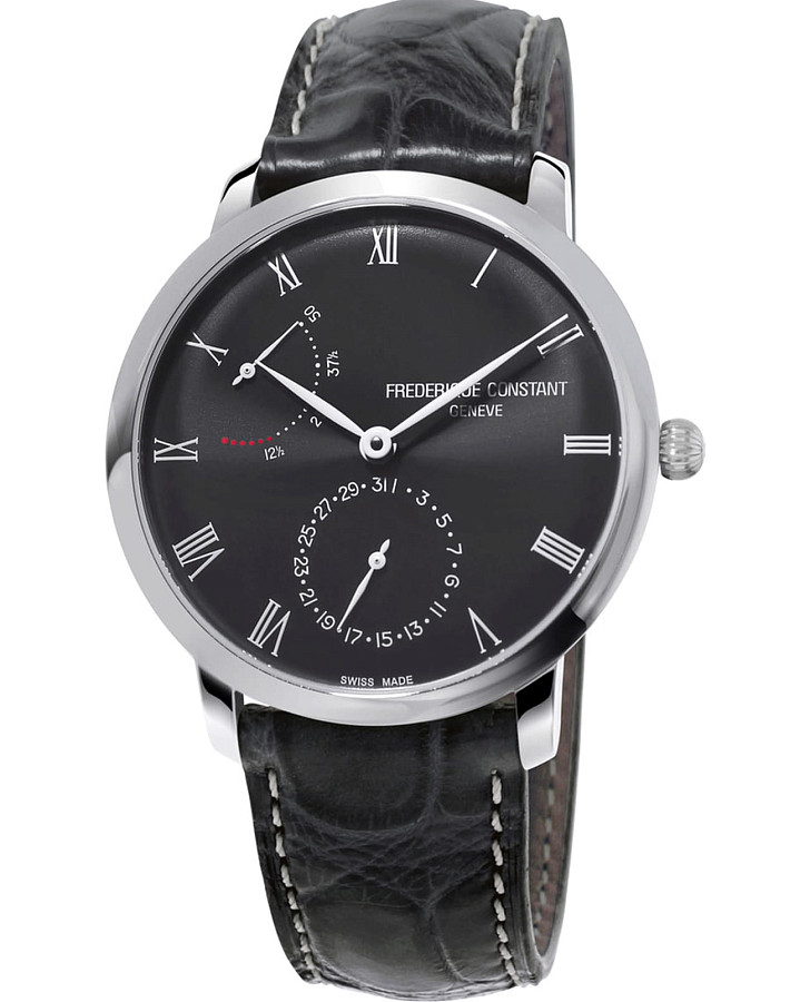 Часы Frederique Constant Slimline Power Reserve Manufacture FC-723GR3S6 — мужские, черный