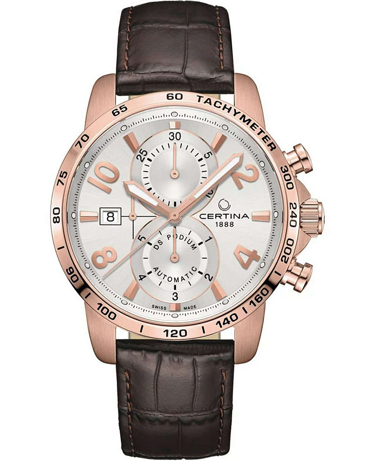 Часы Certina DS Podium Chronograph Automatic C034.427.36.037.00 — мужские, серебристый