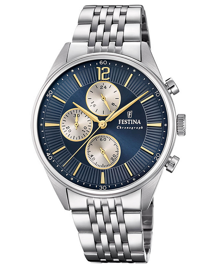Часы Festina Timeless Chrono F20285/7 — мужские, синий