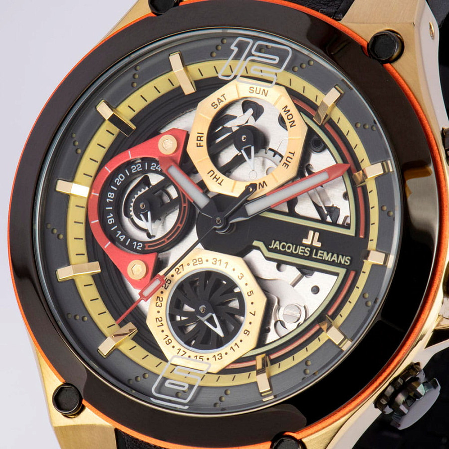 Часы Jacques Lemans Sport 1-2150C — кожаный, мужские