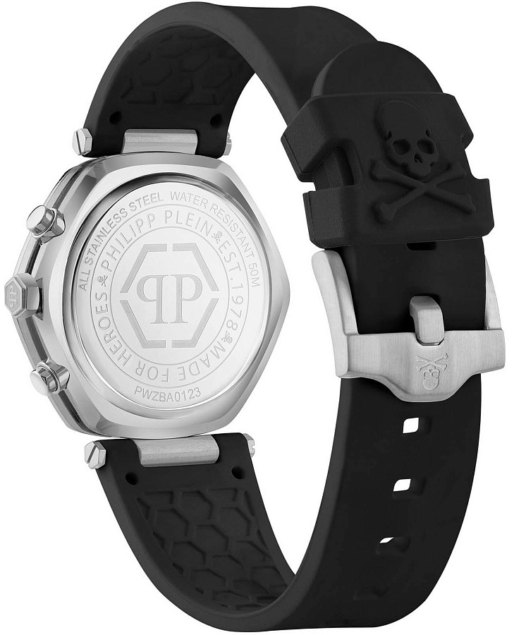 Часы Philipp Plein The Hexagon Chrono PWZBA0123 — кварцевые, сталь металл