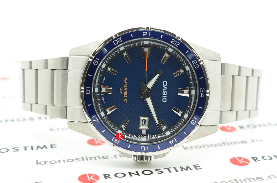 Часы Casio MTP-1290D-2A — нержавеющая сталь, мужские