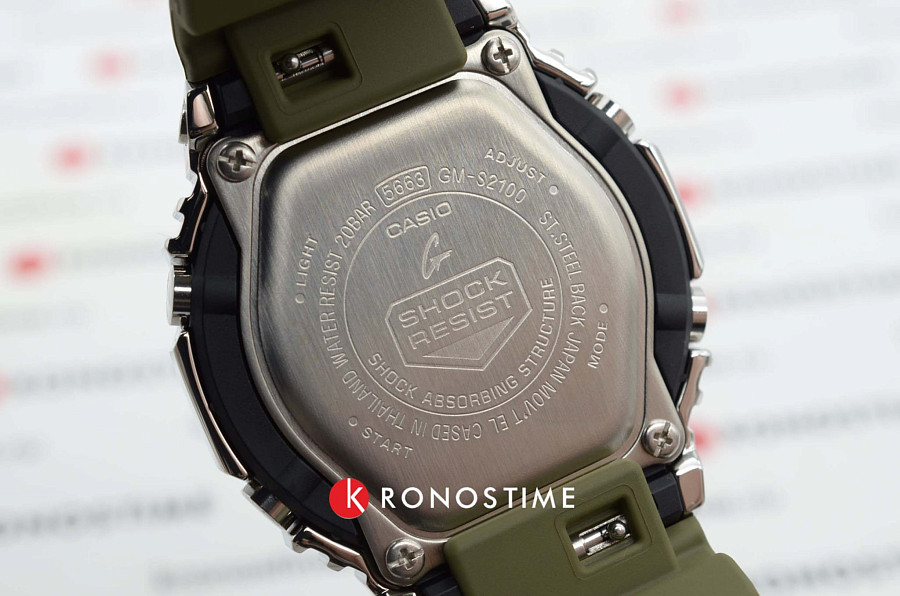 Часы Casio G-Shock GM-S2100-3AER — зеленый, металл пластик сталь