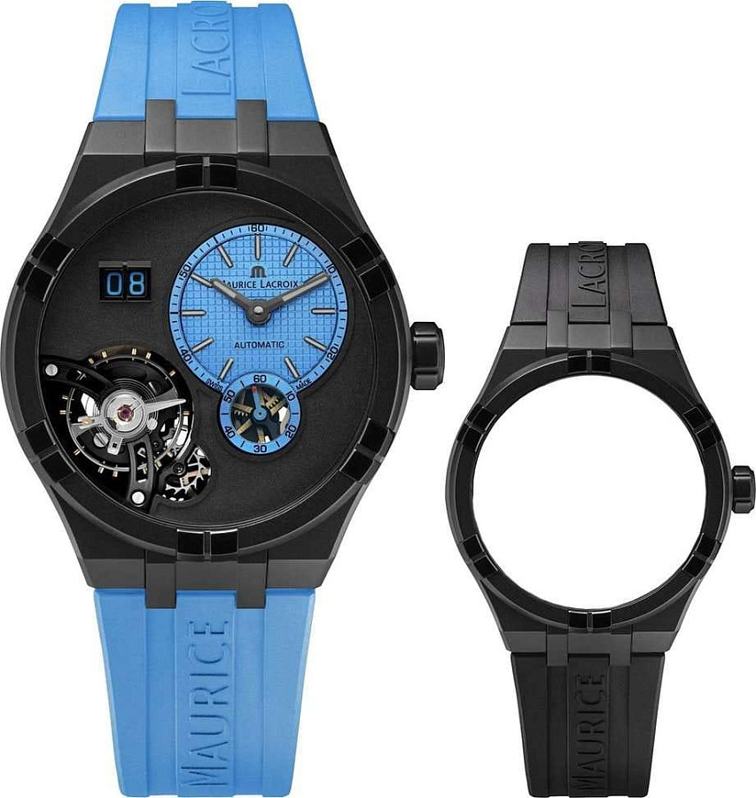 Часы Maurice Lacroix Aikon Master Grand Date AI6118-DLB0J-430-H — механические, сталь металл