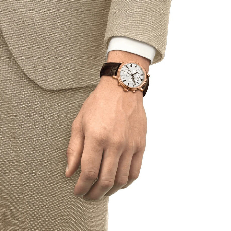 Часы Tissot Carson Premium Chronograph T122.417.36.033.00 — кварцевые, металл сталь