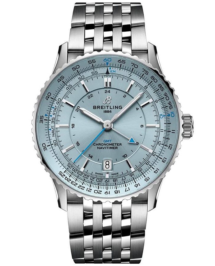 Часы Breitling Navitimer Automatic GMT 41 A32310171C1A1 — мужские, голубой