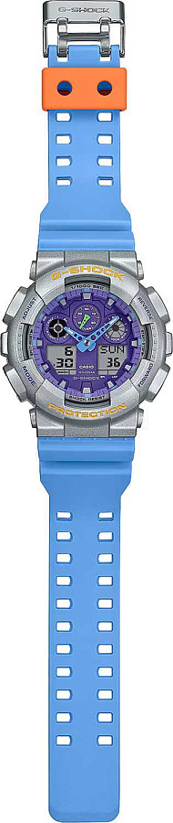 Часы Casio G-Shock GA-100EU-8A2 (GA-100EU-8A2) — пластик, Япония