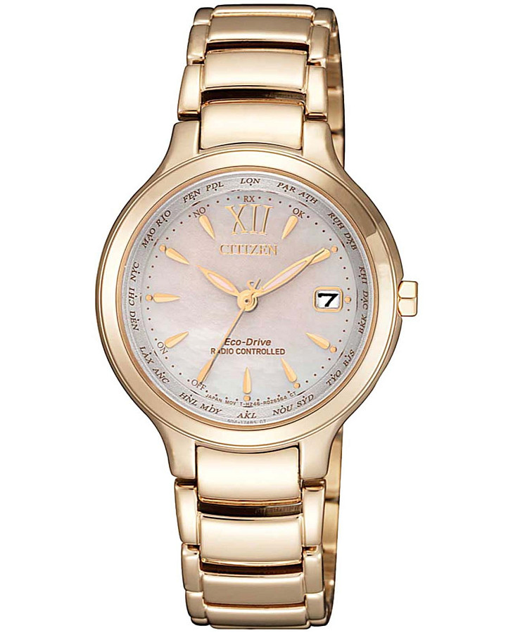 Часы Citizen Radio Controlled EC1173-87D — женские, перламутровый