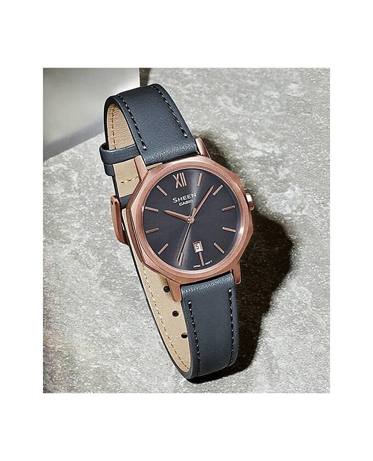 Часы Casio Sheen SHE-4554PGL-8A — кожаный, женские