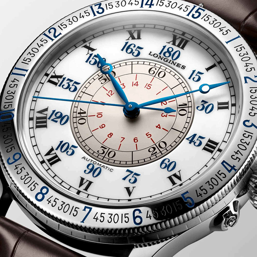 Часы Longines The Lindbergh Hour Angle Watch L2.678.4.11.0 — мужские, кожаный