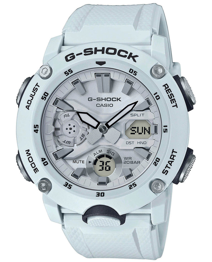 Часы Casio G-Shock GA-2000S-7ADR (GA-2000S-7A) — мужские, белый