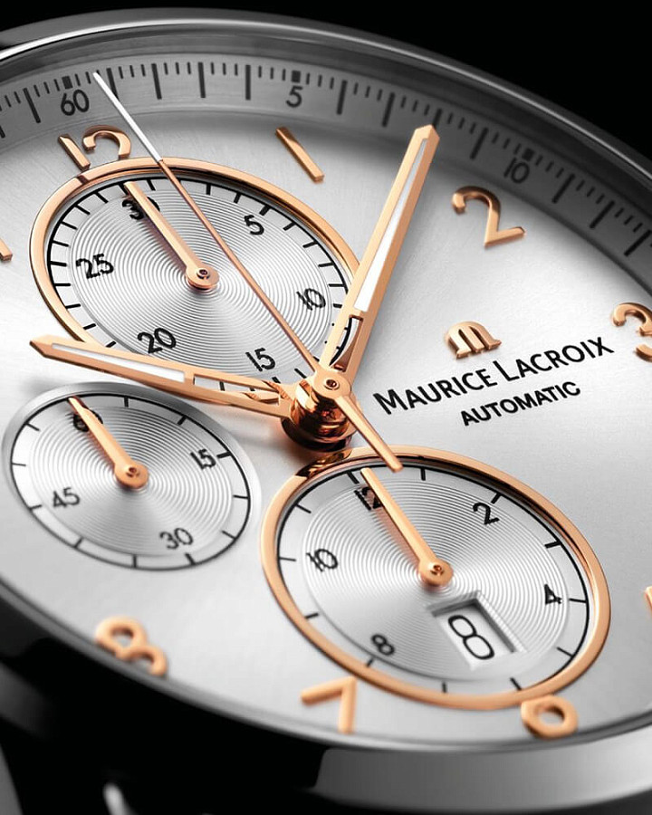 Часы Maurice Lacroix Pontos Chronograph PT6388-SS001-220-2 — металл сталь, Швейцария