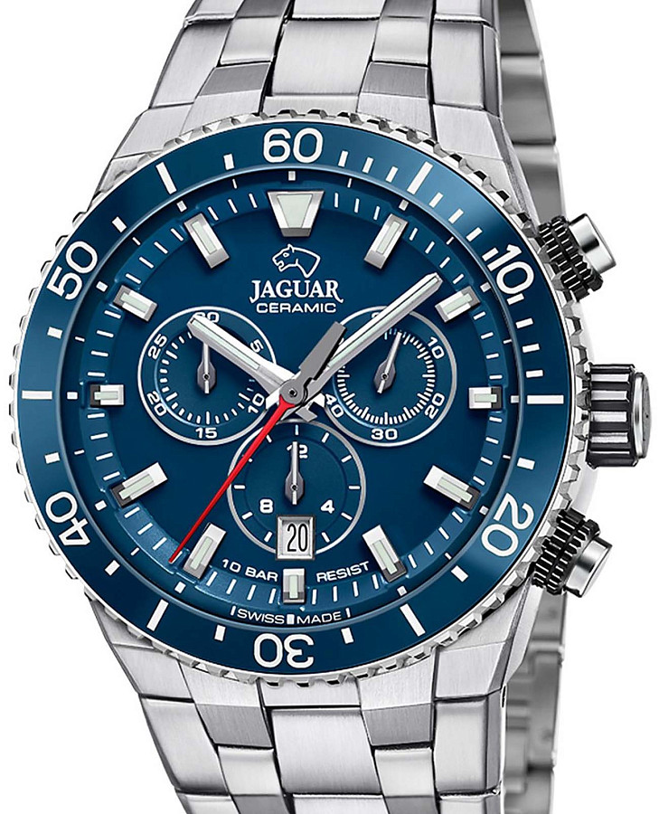 Часы Jaguar Ceramic J1022/2 — кварцевые, сталь металл