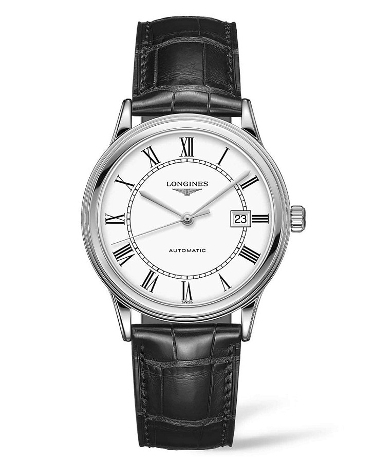 Часы Longines Flagship L4.984.4.21.2 — мужские, белый