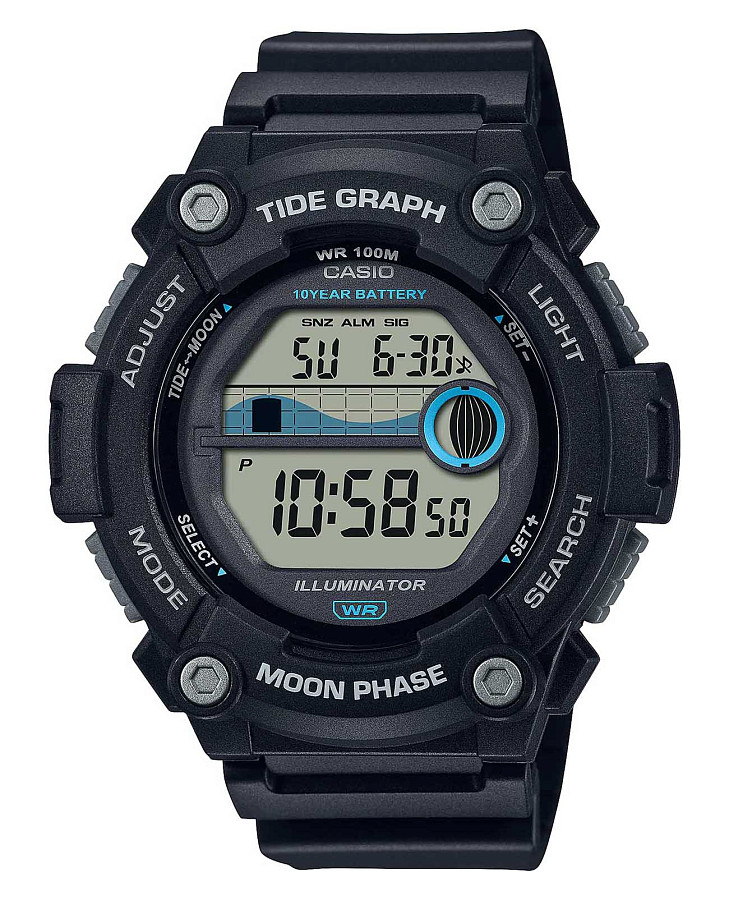 Часы Casio Collection WS-1300H-1A — мужские, серый