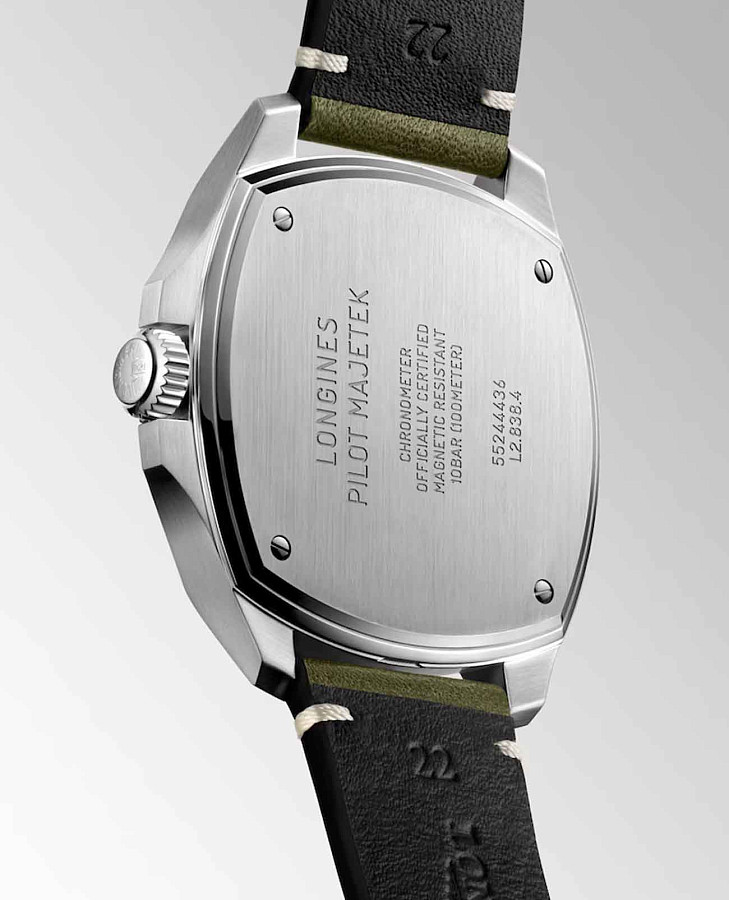 Часы Longines Pilot Majetek L2.838.4.53.2 — механические, металл сталь