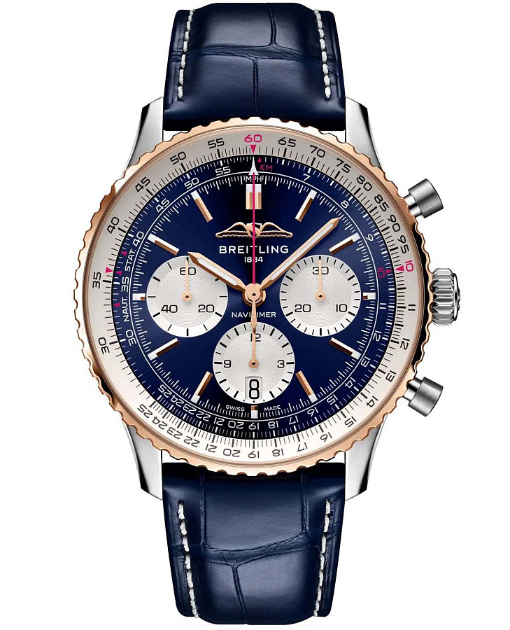 Часы Breitling Navitimer B01 Chronograph 43 UB01381A1C1P1 — мужские, синий