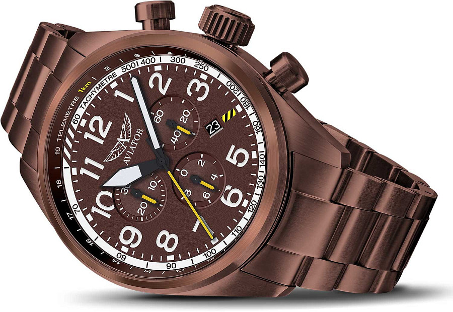 Часы Aviator Airacobra P45 Chrono V.2.25.8.172.5 — кварцевые, сталь металл