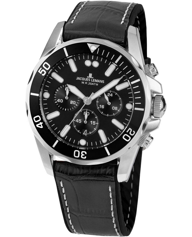 Часы Jacques Lemans Sport 1-2091A — мужские, черный