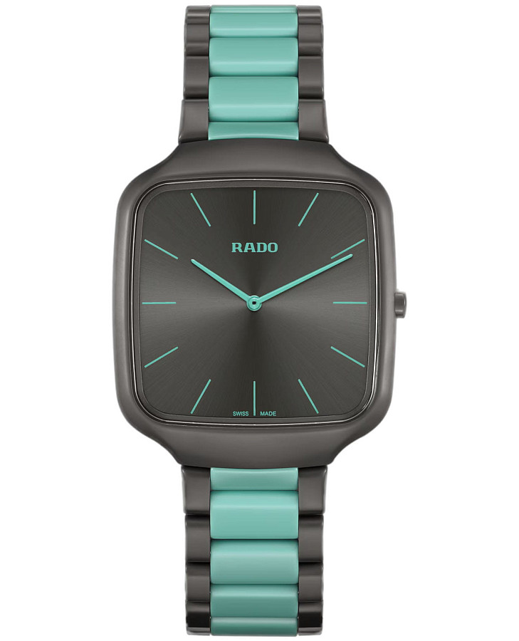 Часы Rado Тrue Square Thinline x Les Couleur Le Corbusier R27045162 — мужские, черный