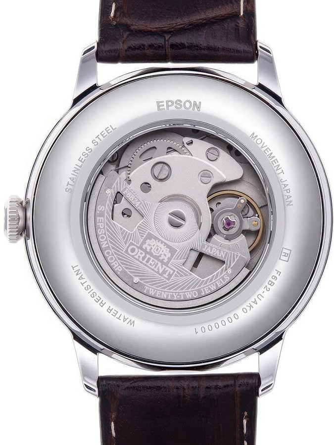 Часы Orient Sun & Moon RA-AK0804Y (RN-AK0804Y) — коричневый, металл сталь
