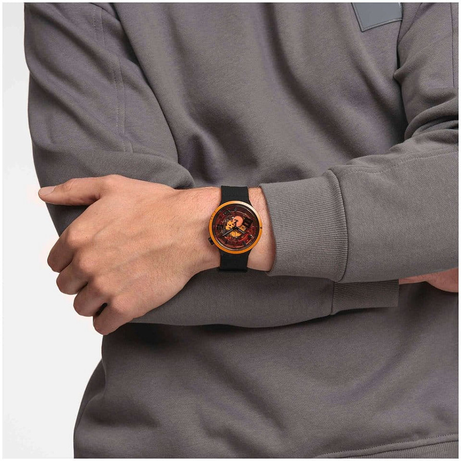 Часы Swatch Big Bold Lacquered SB01B127 — силикон, мужские