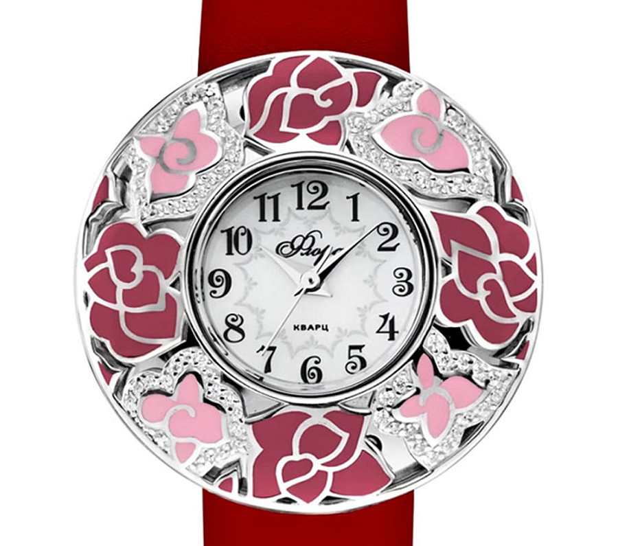 Часы УЧЗ Flora 1143S18-B6L2 Розалия-1 — кварцевые, латунь