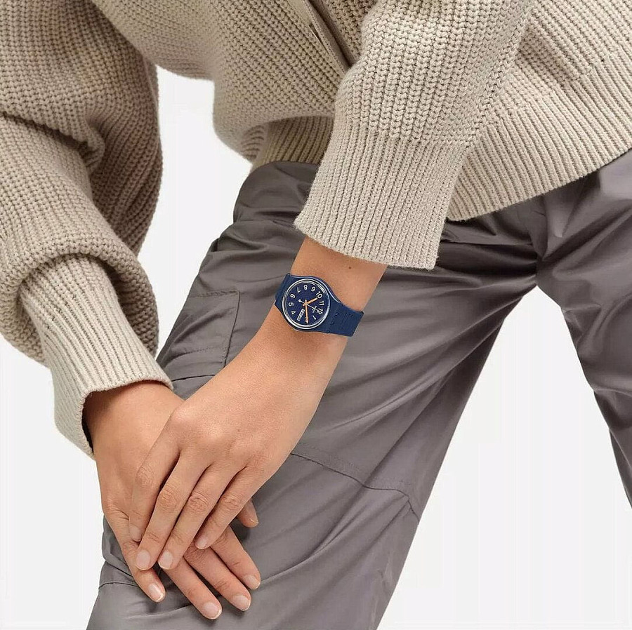 Часы Swatch Gent Biosourced Standard SO28I700 — кварцевые, Швейцария, женские