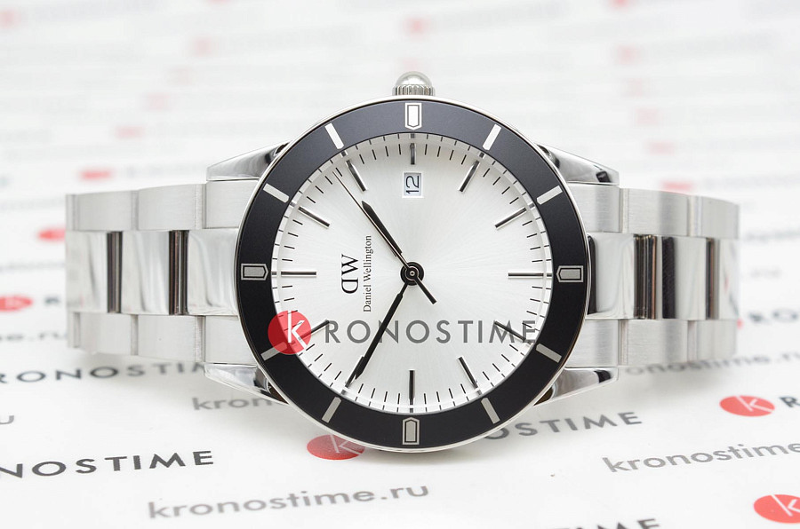 Часы Daniel Wellington Iconic Paradigma Link Black Bezel DW00100819 — кварцевые, металл сталь