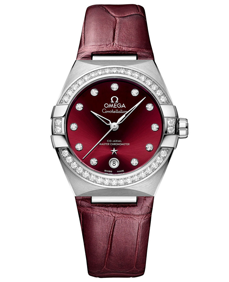 Часы Omega Constellation 131.18.36.20.61.001 — женские, красный