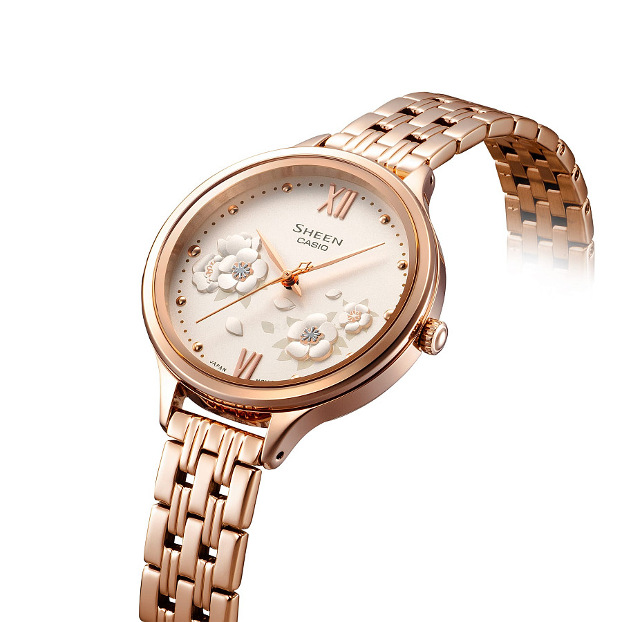 Часы Casio Sheen SHE-4551PG-7AUDF — металл сталь, Япония