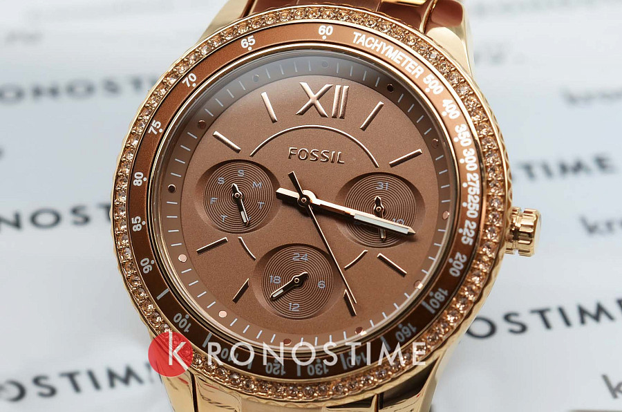 Часы Fossil Stella ES5109 — женские, сталь с ip покрытием