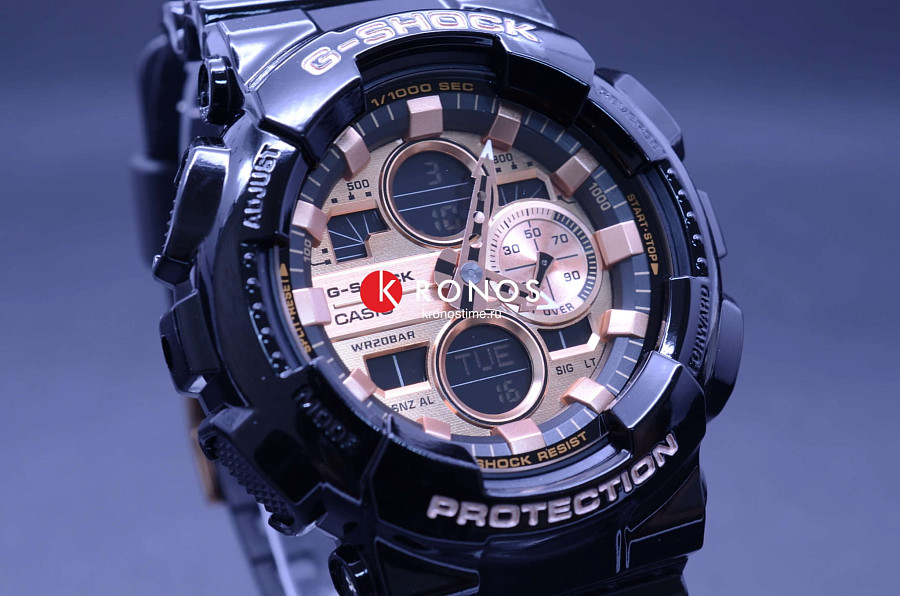 Часы Casio G-Shock GA-140GB-1A2 — мужские, пластик