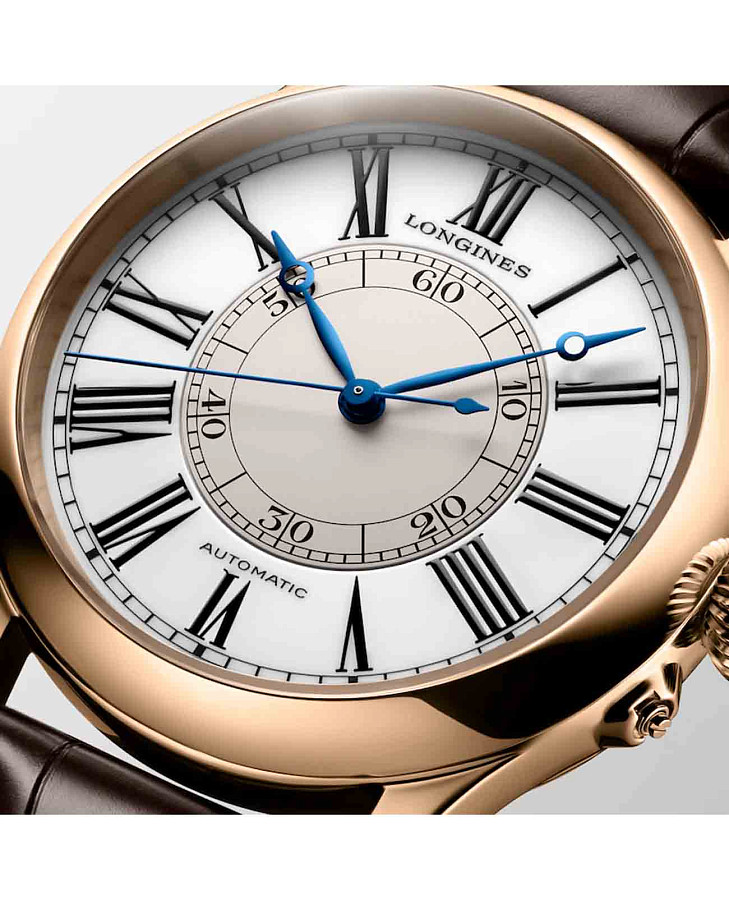 Часы Longines Weems Second-Setting Watch L2.713.8.11.0 — механические, металл золото