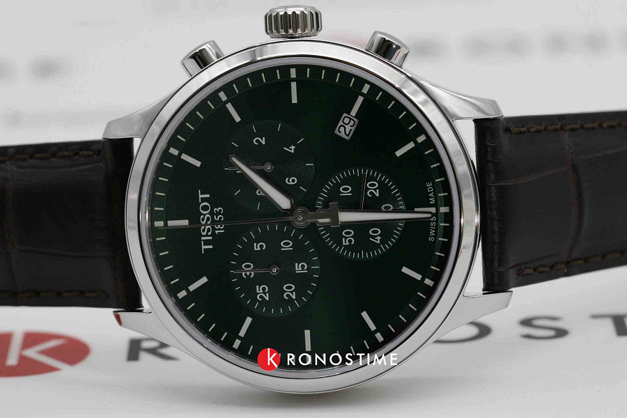 Часы Tissot Chrono XL Classic T116.617.16.091.00 — зеленый, сталь металл