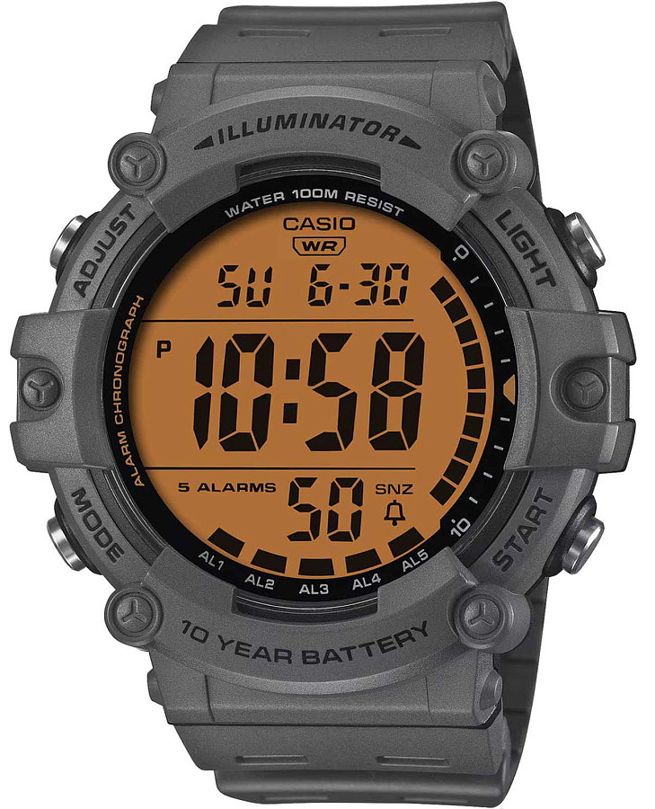 Часы Casio Collection AE-1500WHC-8A — мужские, оранжевый