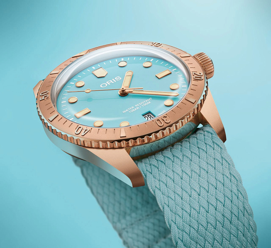 Часы Oris Divers Sixty‑Five 'Cotton Candy' 01 733 7771 3155-07 3 19 02BRS — Швейцария, механические
