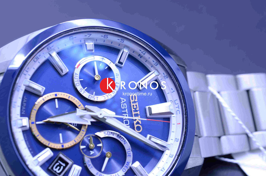 Часы Seiko Astron GPS Solar SSH045J1 — нержавеющая сталь, синий